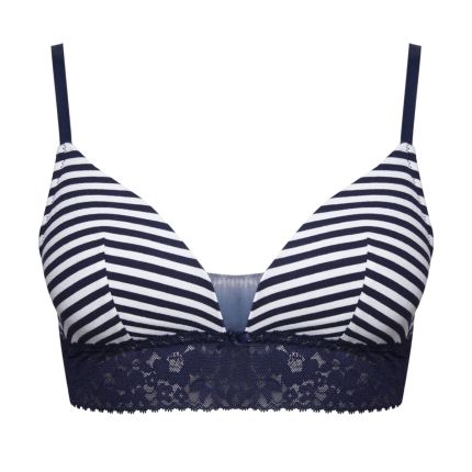 loretta wireless striped bralette