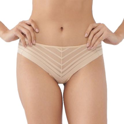 stripe mesh bikini panty