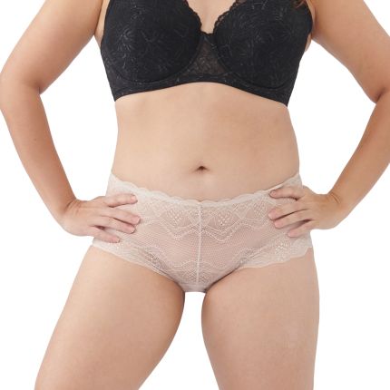 floral full lace boyleg panty