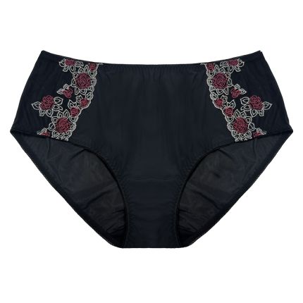 bristal plus size embroidered floral lace hip hugger boyshort panty