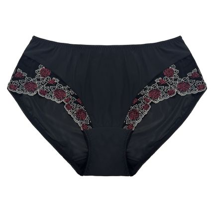 bristal plus size embroidered floral lace boyshort panty