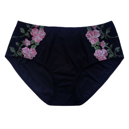 beatrice plus size flora embroidery hip hugger boyshort panty