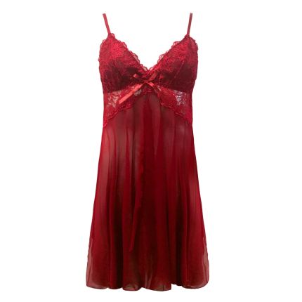 ELLEN EMBROIDERED FLORAL LACE CHIFFON SLIP