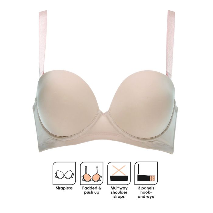 Buy online Beige Nylon Push Up Bra from lingerie for Women by Da Intimo for  ₹869 at 52% off