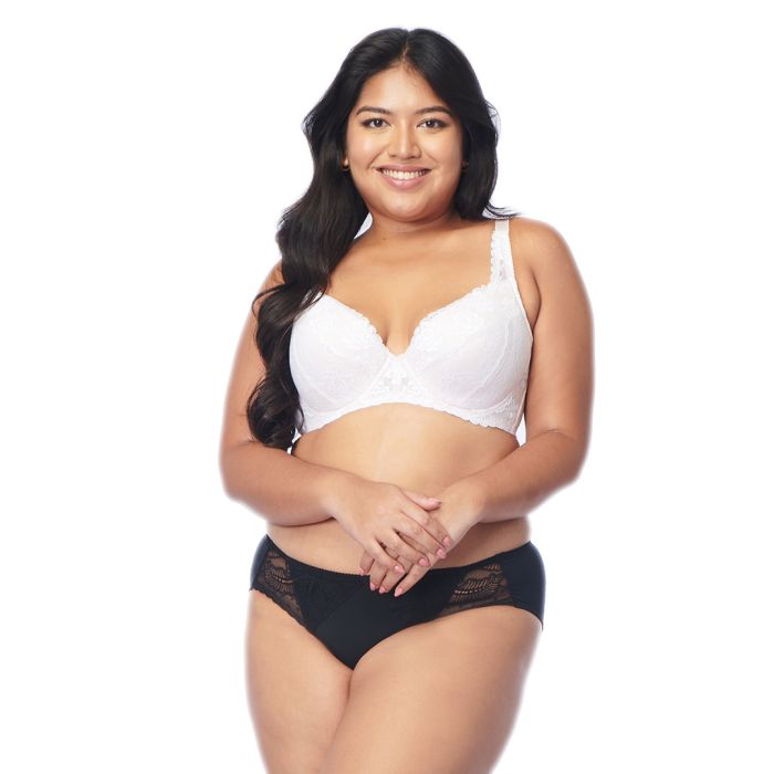 Buy Souminie Double Layered Non-Wired Full Coverage No Sag / Sag Lift -  White at Rs.289 online